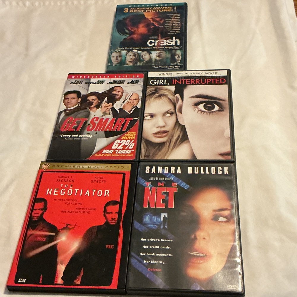 Set of 5 Assorted suspense DVD Movie Collection